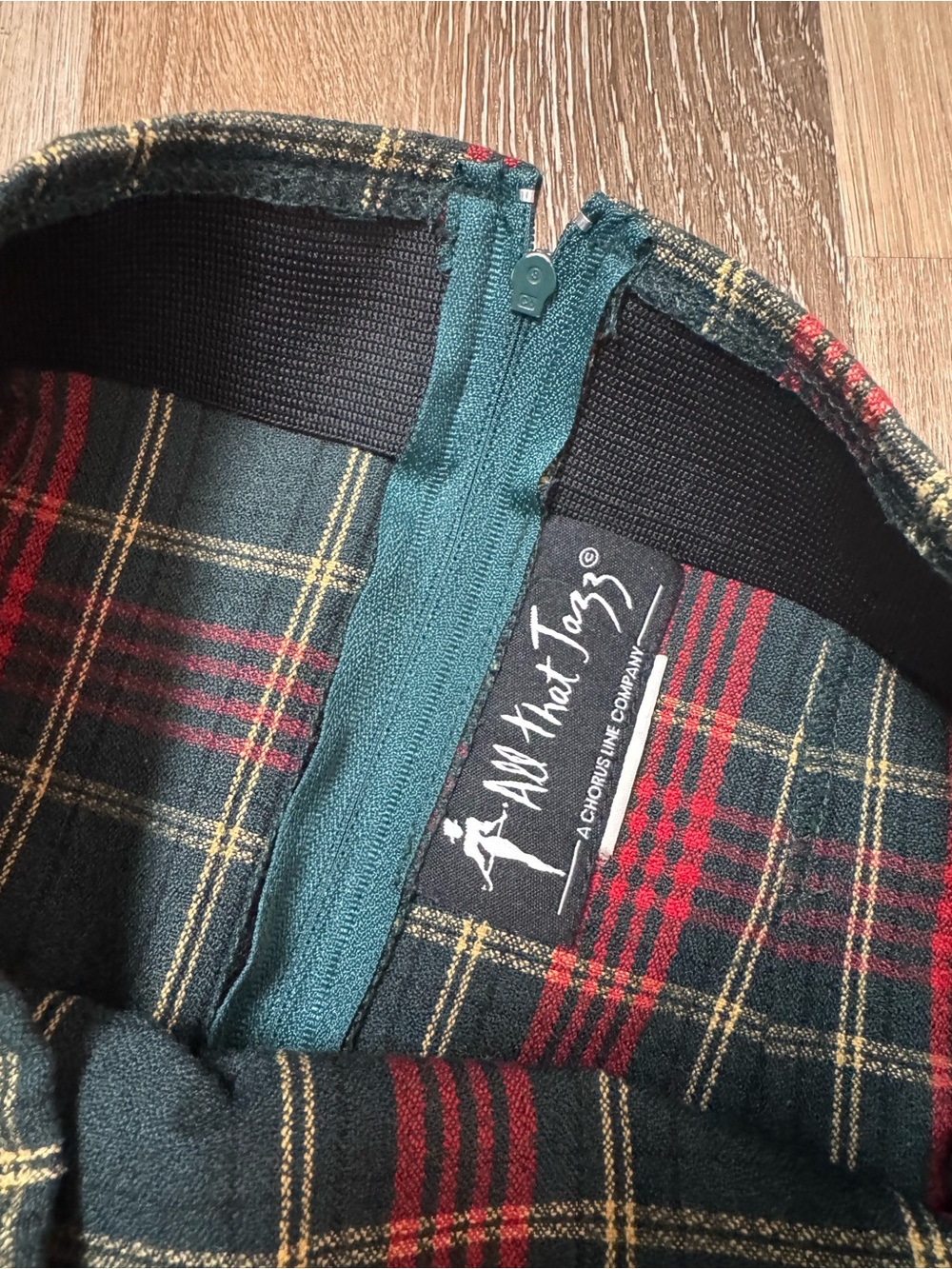 All that Jazz Green & Red Plaid Mini Skirt - Picture 5 of 5